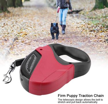 Леєнка для собак 5M з відбиваючим ефектом, автоматична, нейлонова, міцна, з нашийником, для прогулянок та дресирування