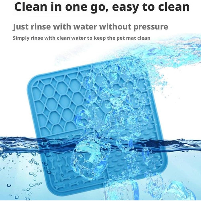 Килимок для собак та котів з присосками, повільний годівник для собак, лижучий килимок для зняття тривоги, арахісове масло (фіолетовий, 15*15 см)