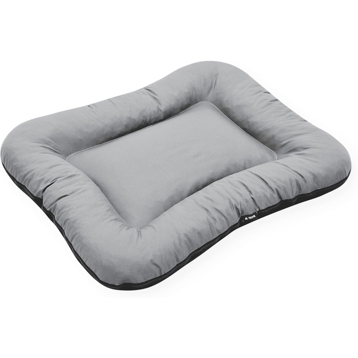 Ліжко для собак середніх порід 4L Textil KLEO, 90x70 см, бежеве, з блискавкою. Також: килимок, матрац, подушка для собак. Розміри: 80x60x10 см (сірий, з блискавкою)