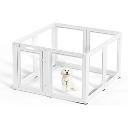 Акриловий вольєр для тварин (8 шт.), 60 см, для цуценят, кроликів, котів, свиней. Міцний, легко миється, для дому.