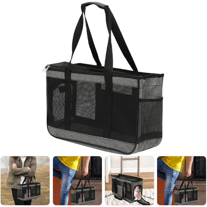 Транспортна сумка для котів та кроликів BCOATH: дихаюча, велика, з міцною ручкою та сіткою для безпечного транспортування