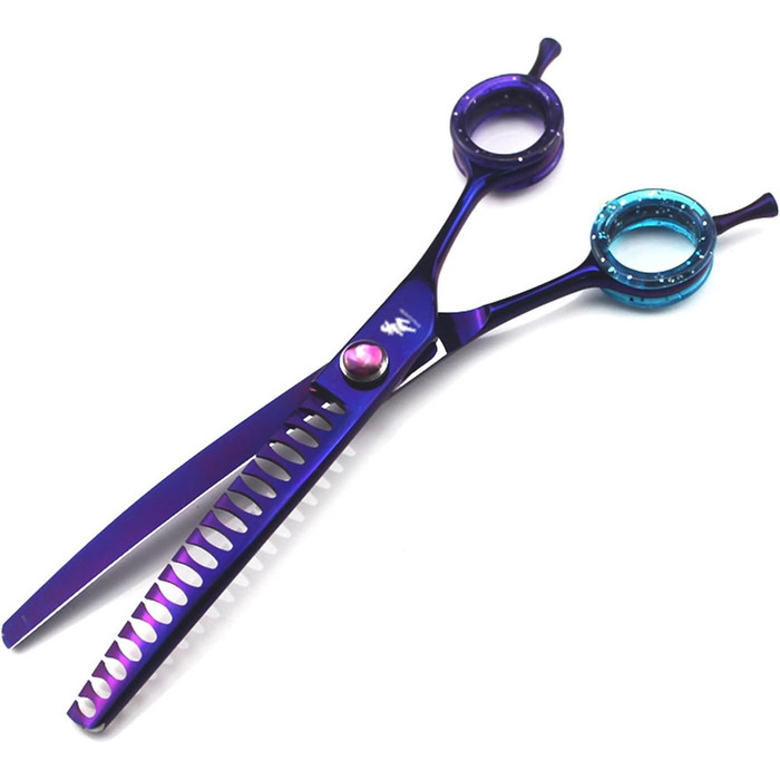 Професійна ножиця для грумінгу собак 7 дюймів, 440C сталь, для вирівнювання шерсті, ножиці з зубчастою клинком, вирівнювання до 45%