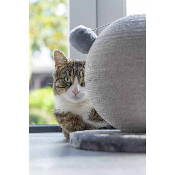 Karlie Kratzball Bolly - іграшка-царапка для котів, сіра, 30,5 x 30,5 x 28 см