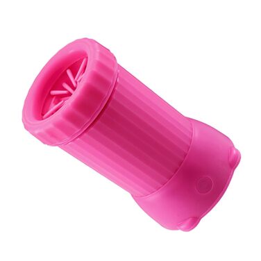 Автоматичний мийка лап для собак, USB-зарядка, м'який силікон, рожевий колір