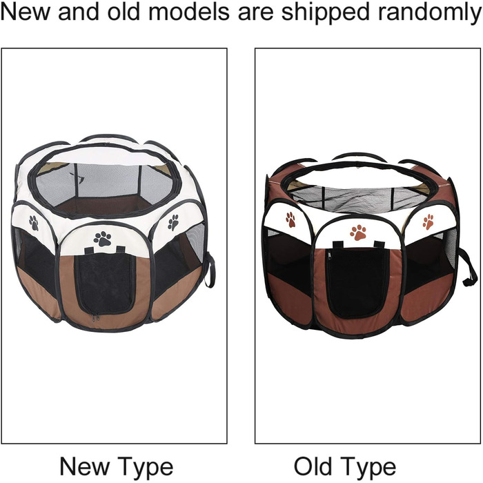 Ігровий вольєр для тварин Garosa, розкладний вольєр для собак/котів/кроликів, сітчаста конструкція, намет для ігор (колір кава)