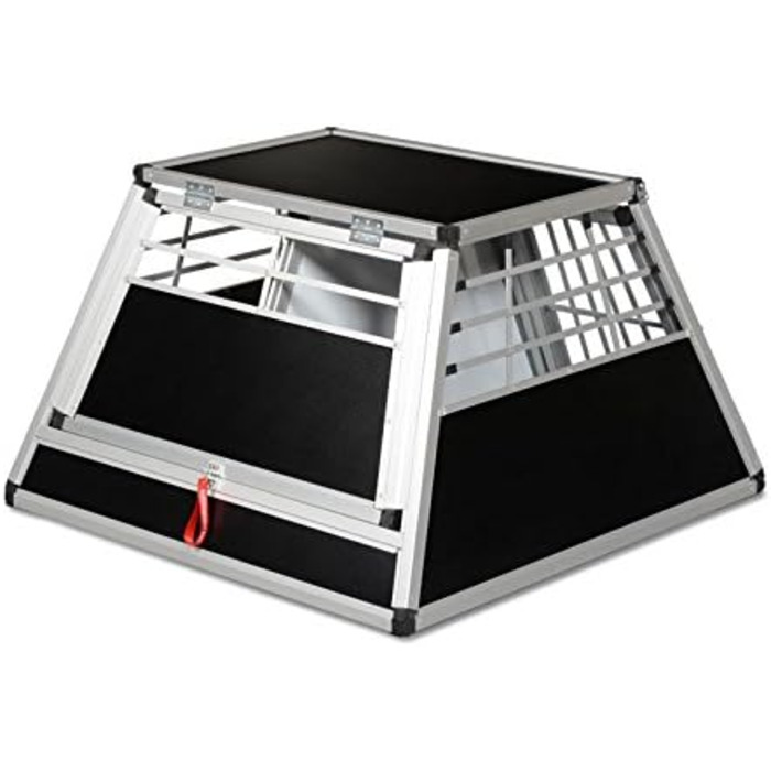 Транспортний бокс для собак Transportbox N56, алюмінієвий, 100x100x62,5 см, з перегородкою та аварійним виходом, безпечний транспорт у багажнику авто