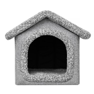 Тепла будка для собак з хутряним підкладкою та подушкою, середній розмір R5 60x70 см