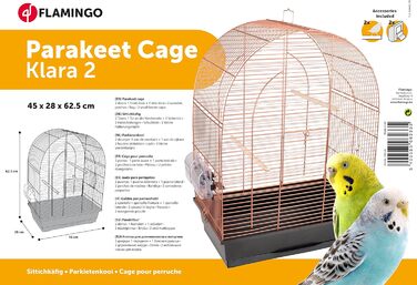 Клітка для папуг Flamingo Klara 2, мідна, 45x28x62.5 см