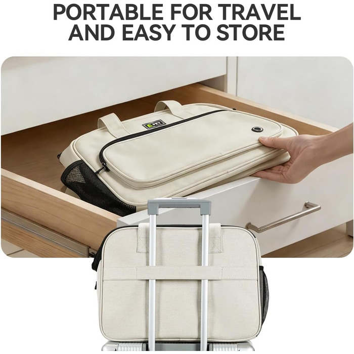 Сумка для собак та котів KZARYVEXIS, легка та дихаюча, з Oxford тканини, з карабіном, для подорожей та прогулянок (Бежева)