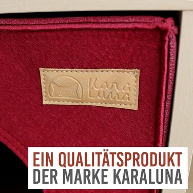 KaraLuna Будиночок для котів з фетру для полиці, підходить до IKEA Kallax або Expedit, котяча лежанка для 2 котів або великих котів, спальне місце з фетру (червоний)