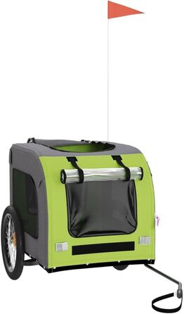 Фahrradanhänger Festnight: Причіп для велосипеда для собак чорного та сірого кольорів, 45 кг, зелено-сірий