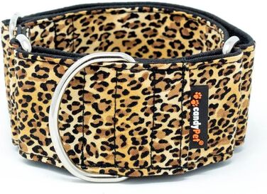 Нашийник для собак CandyPet® Martingale, S, леопардовий принт, ширина 4 см, обхват 35-65 см