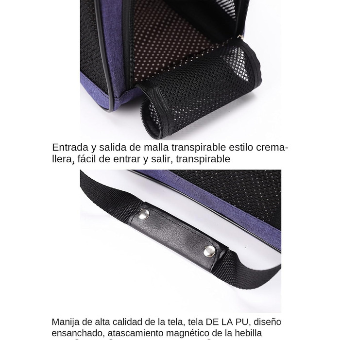 Транспортна сумка для собак та котів Duroecsain | Зручна сумка-переноска з кишенями для подорожей, відпочинку та активного відпочинку (фіолетова)