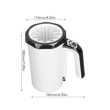 Автоматичний мийка лап для собак, бездротова, чорно-біла