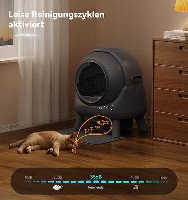 Автоматичний лоток для котів Katzenklo FEELNEEDY 65L з APP-керуванням, сенсорами безпеки та контролем запаху