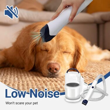 Пылесос для ухода за шерстью домашних животных, набор для груминга собак, 3 режима всасывания, объем контейнера 2,1 л, для сбора шерсти