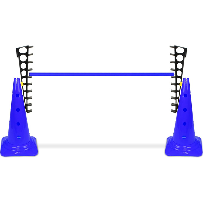 Кінцева перешкода Sportikel24 50 см зі стержнем 100 см – для аджиліті, стрибків та слалому, для собак, коней та дітей (Блакитна)