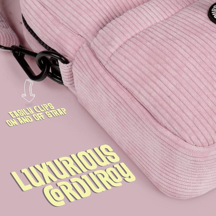 Сумка для дресирування собак з дозатором кульок – міцна сумка для ласощів для собак – стильна сумка для прогулянок з собакою для жінок та чоловіків (м'яка рожева, велюрова)