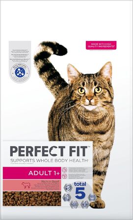 Сухий корм для дорослих котів Perfect Fit Adult 1+ з яловичиною, 7 кг