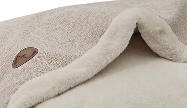 М'яке ліжко для собак та котів середнього та малого розміру з капюшоном, неслизьке, миється, дизайн Lauren NEL (M 80x60 см), (XL 100x80 см)