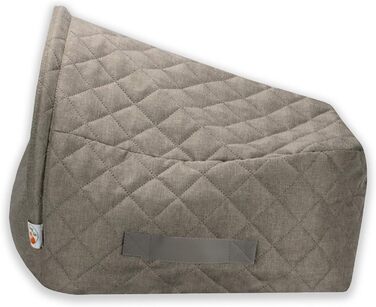 Sleepy Fox® Преміум Печеринка-ліжко для собак та котів - нагороджений дизайн, патентована модель (Бежевий, стеганий, Small: 65x55x40 см)