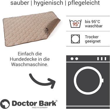 Флісова двостороння лежанка для великих собак Doctor Bark, м'яка та міцна, прана до 95°C, золотисто-коричнева, XXL 140x110 см