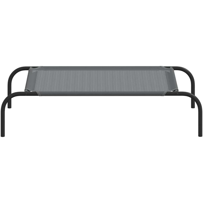 Підвищене ліжко для собак VidaXL 110x65x20 см, Textilene та сталь. Ліжко, диван, лежанка для собак, лежанка для домашніх тварин, місце для сну собак, Outdoor ліжко для собак (90 x 50 см, сірий)