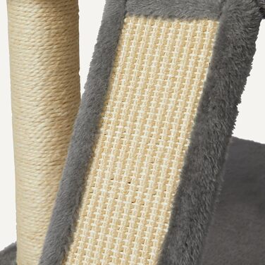 Комплекс для котів Amazon Basics з кігтеточками та будиночком, сірий, 79 см (H), середній, сертифікат FSC