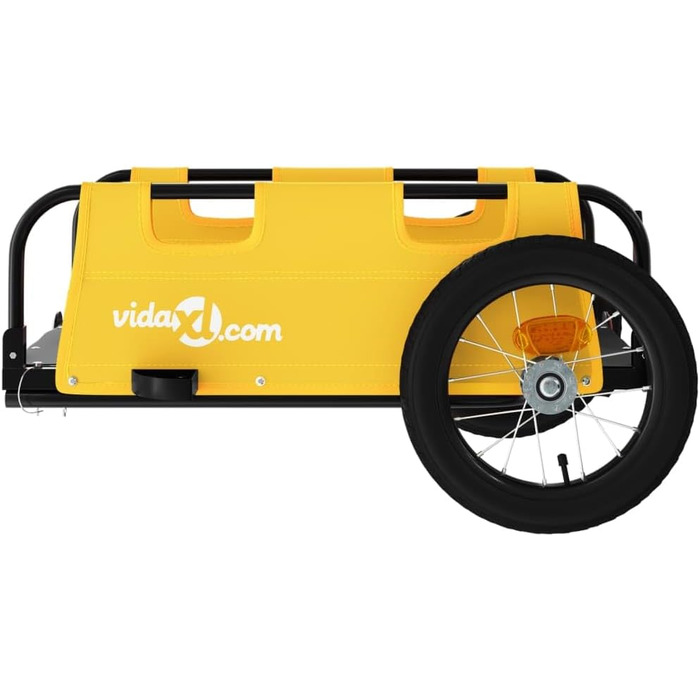 Причіп для собак, причіп-транспортер для домашніх тварин, велосипедний причіп, жовтий, Oxford, для покупок, відпочинку, велопоїздок