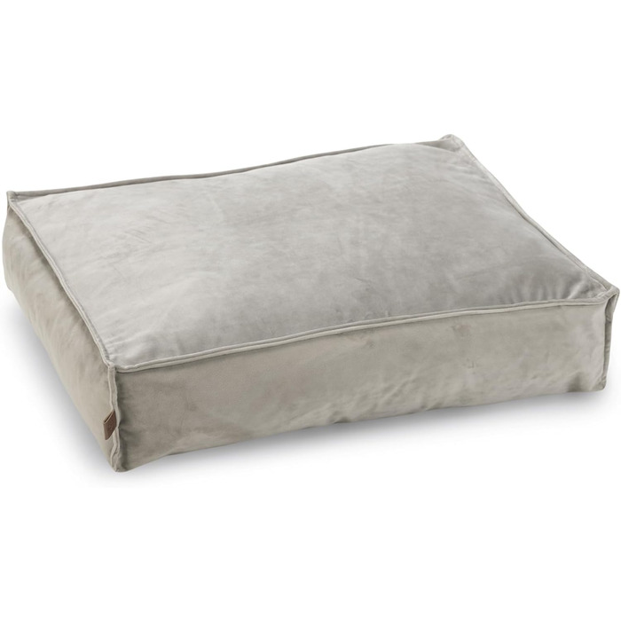 Подушка для собак Lotte Nalino, велюр, сіра, 70x55x15 см