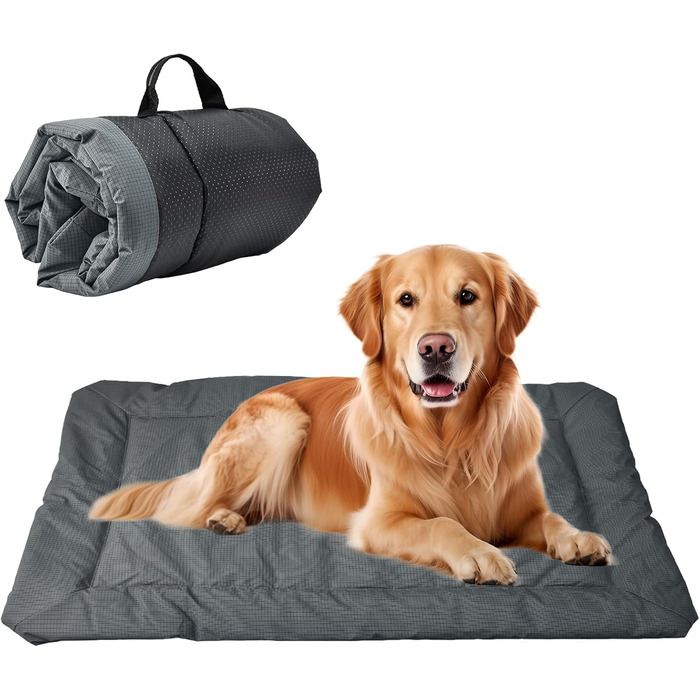 Лежанка для собак середнього розміру 90x60 см: водонепроникна, портативна, складана, для подорожей, в переноску, на диван, в авто