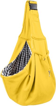 Сумка-переноска для собак на плечі | Безпечна переноска для собак | Реверсивна переноска для маленьких собак з регульованим ремінцем (жовта)