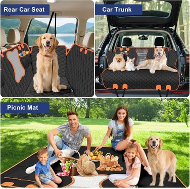 Водонепроникний килимок для собак Vortix на заднє сидіння авто - ідеальний компаньйон у подорожах. Захищає від бруду, шерсті та подряпин, зменшує необхідність миття авто.