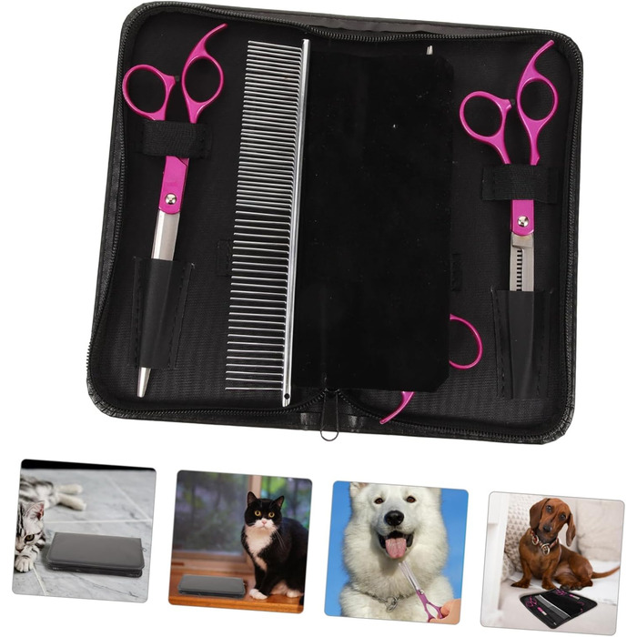 Професійні вигнуті ножиці для грумінгу собак Mipcase з нержавіючої сталі. Безпечні закруглені кінчики для стрижки та догляду вдома та в салоні