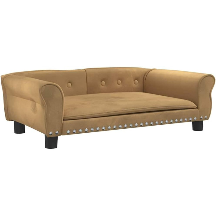 Крісло-ліжко для собак, лежанка для тварин з м'якою оббивкою, коричнева, 95 x 55 x 30 см