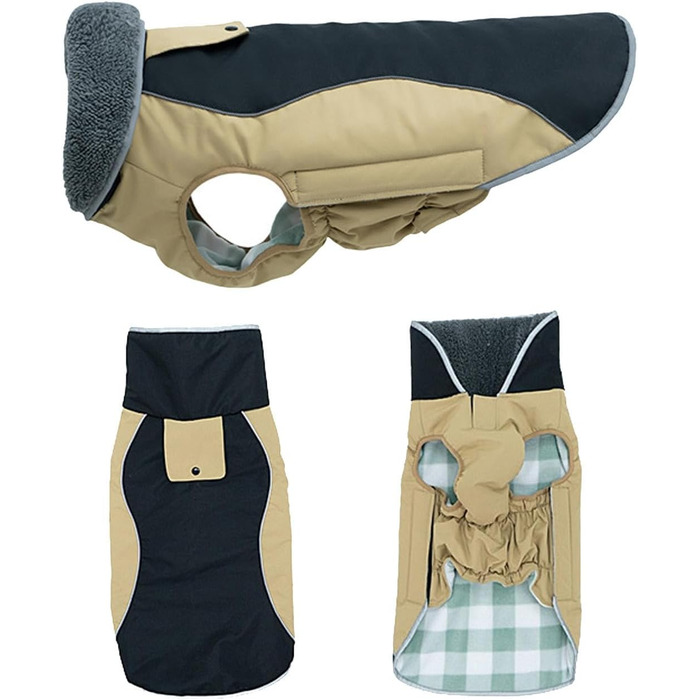 Теплий зимовий пуховик для собак - утеплена спинка, для малих та середніх порід, як ізоляція від холоду (B, One Size)