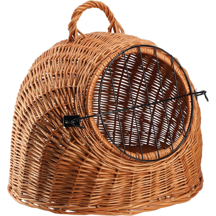 Транспортний кошик для тварин KADAX: плетений кошик-переноска для котів та інших домашніх улюбленців (40x49 см)
