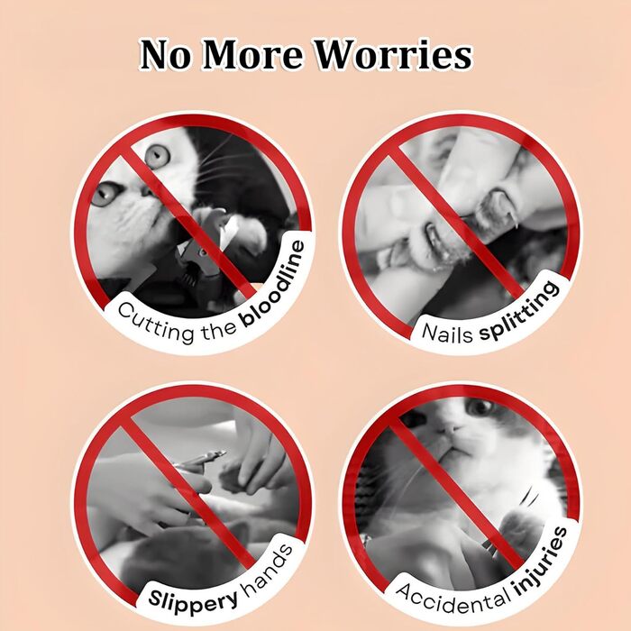 Набір для догляду за кігтями собак Nagelknipser з підсвічуванням 2 в 1 - LED-дисплей, USB-зарядка, алмазний нашийник, безпечний, тихий