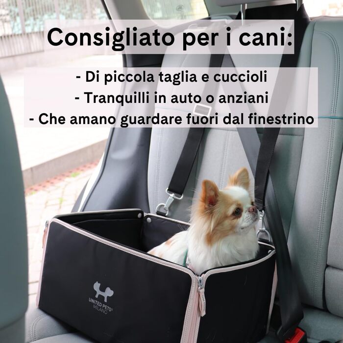 Транспортна переноска для собак UNITED PETS | Знімне миття інтер'єр | Чорно-рожевий | Складана | Універсальна для всіх авто | Переноска для тварин | Коробка для подорожей