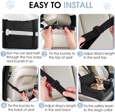 Автомобільний лежак для собак у багажник - зручний кошик для собак, чорний, 54x52x35 см