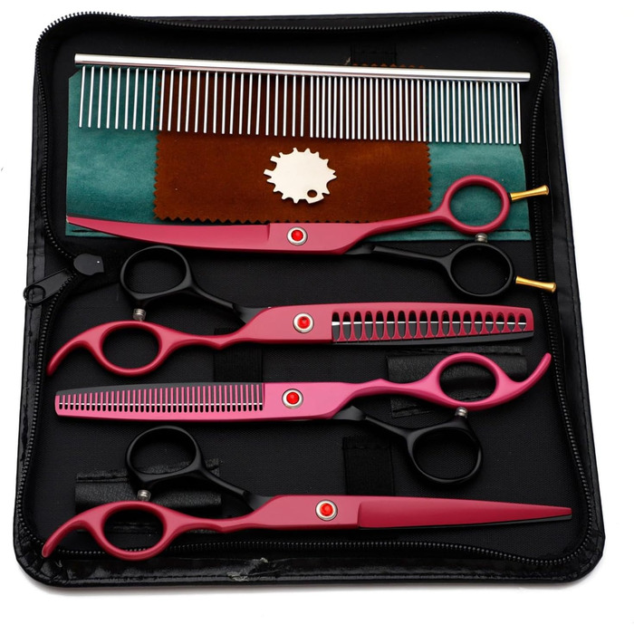 Набір для грумінгу собак та котів, 5-в-1, професійний, з гребінцем, з нержавіючої сталі 440C