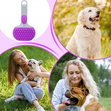 Парова щітка для котів - парова щітка для домашніх тварин. Двостороння захист від ковтунів, гребінець для масажу, м'яке очищення для коротко- та довгошерстих тварин. Колір: фіолетовий