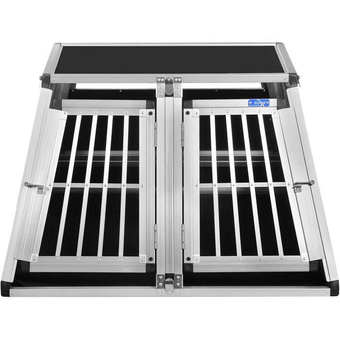 Транспортний бокс для собак Transportbox N56 з алюмінію, 100x100x62,5 см, з перегородкою та аварійним виходом, безпечний транспорт у багажнику