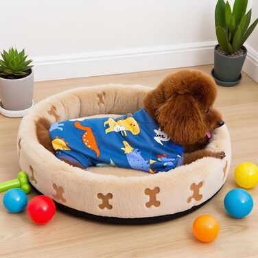 Піжама для собак з флісовою підкладкою, мила піжама з сердечком для собак, комбінезон-піжама для цуценят, теплий м'який одяг для домашніх тварин на відпочинок для маленьких, середніх та великих котів та собак (Блакитний, XXXXXL)