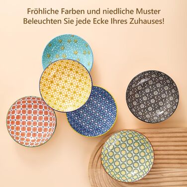 Набір мисок для котячого корму Napf Katze з кераміки, набір 6 шт. з антиковзною підкладкою, об'єм 250 мл, серія 