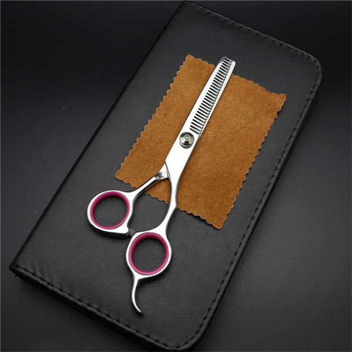 Набір професійних ножиць для грумінгу собак та котів, 4.5-6.5 дюймів, з безпечними закругленими кінцями, рожевого кольору