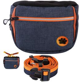 Сумка для собак Lpitoy, сумка для дресирування собак, сумка для прогулянок з регульованим поясом, для собак і цуценят, блакитна