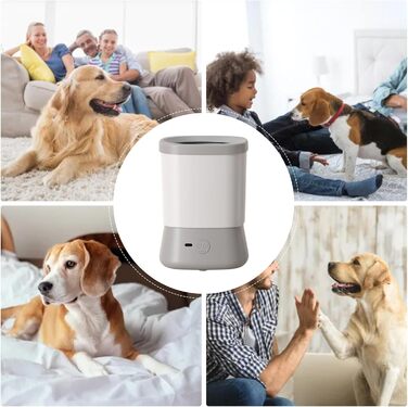 Автоматичний очищувач лап для собак Hogvinnatil | Пристрій для догляду за тваринами, захищений від бризок | Для дому, подорожей, кемпінгу, походів, прогулянок | Сірий