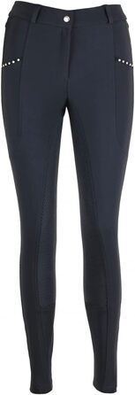 Лазура - жіночі зимові штани для верхової їзди Татьяна | Повний силіконовий наповнювач | Штани для верхової їзди з 2 бічними кишенями для телефону | Чорні або темно-сині штани для верхової їзди з повним наповнювачем | Верхова одяг розмір 34-46 42 Чорний