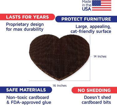 Кігтеточка для котів Americat XL, двостороння, з картону, зроблені в США